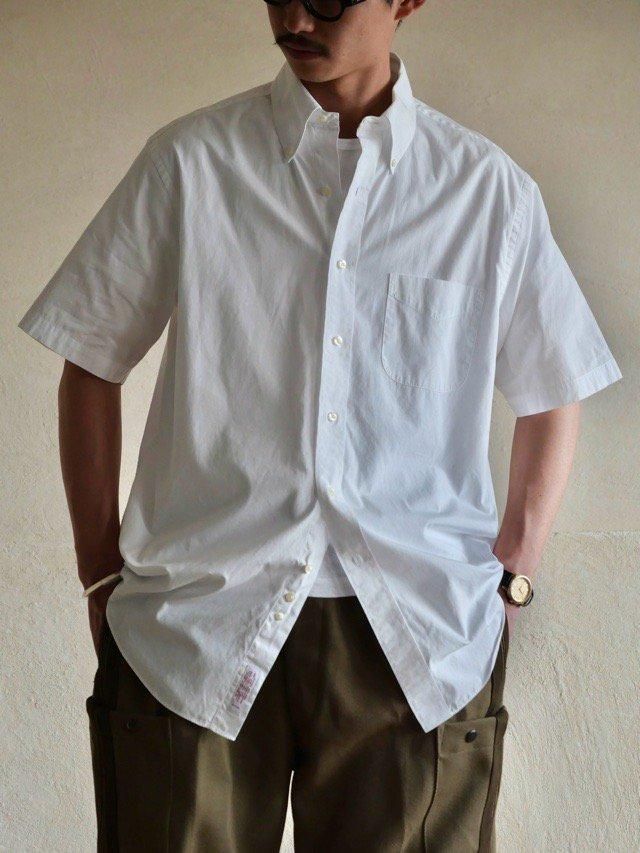 00's BrooksBrooks Oxford Polo-collar Shirt, White