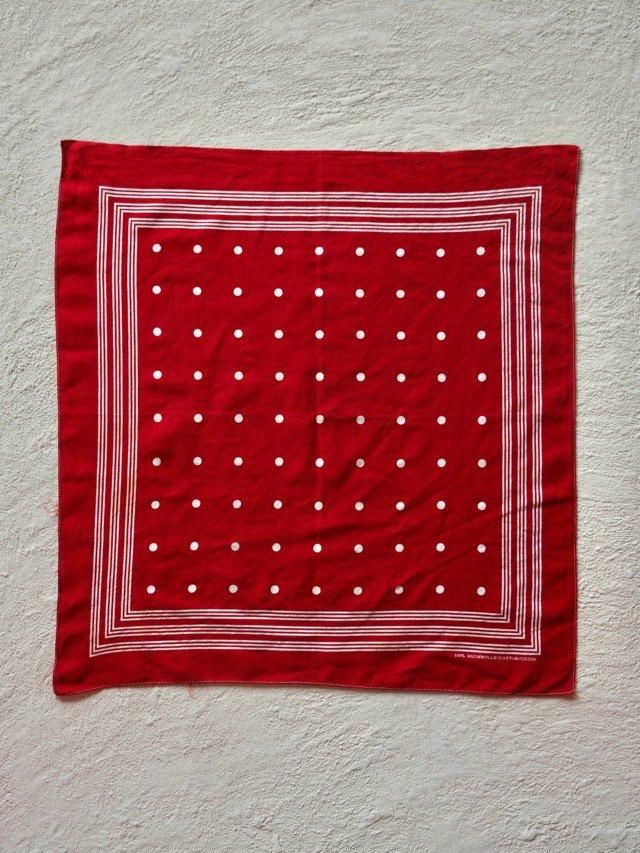 Vintage Euro Bandana Dot Pattern, Red - Vintage & Archive