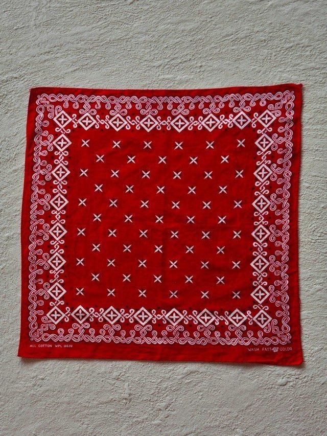 ~1950's Vintage 100%Cotton Bandana, Red