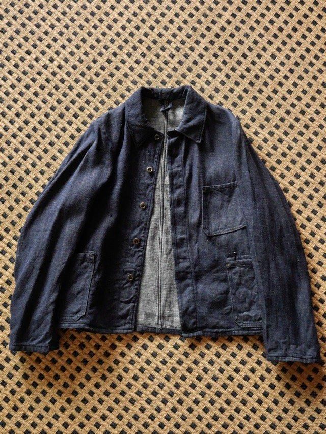 ~1940's French Vintage Linen&Cotton Denim Coverall