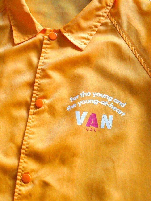 1970~80's VAN JACKET Nylon Coach Jacket, Yellow