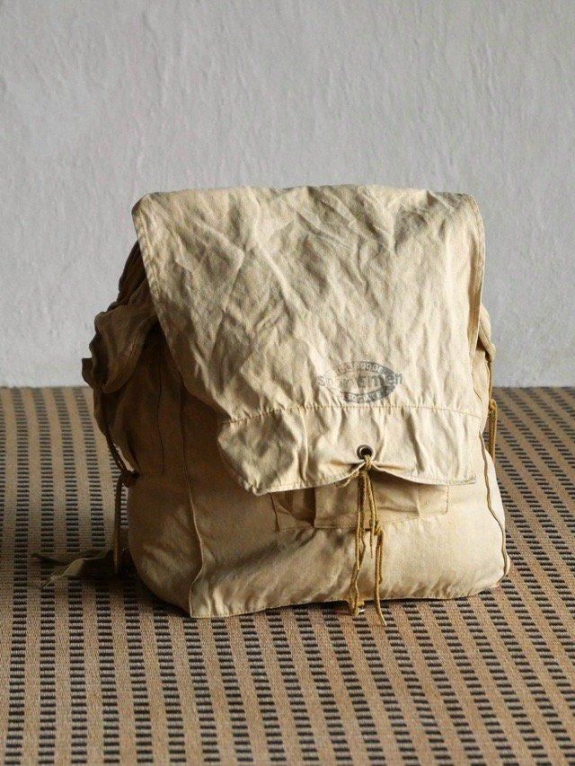 Vintage BILL DODGE ASSOCIATES SPOPTSMEN, Light Cotton Canvas Backpack