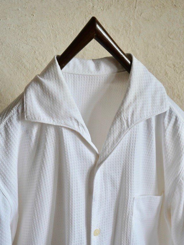 1960~70's Euro Vintage Shark-collar Cotton Shirt