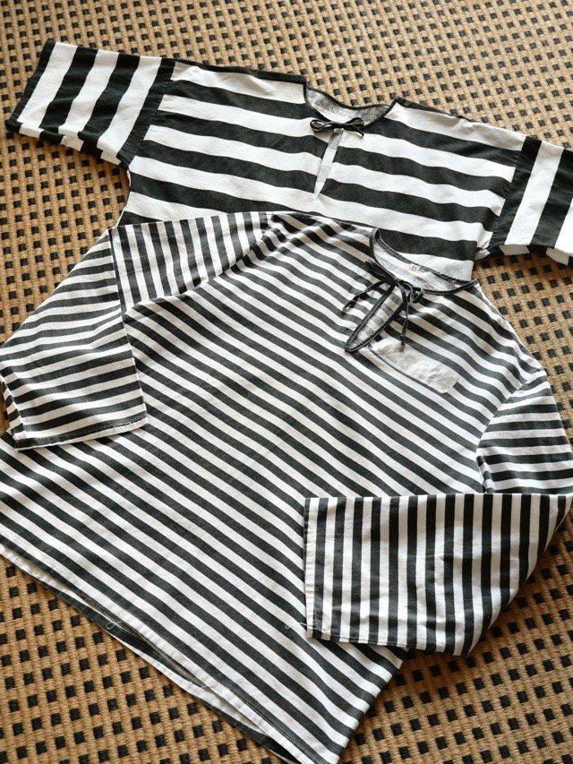 1980~90's Euro Prisoners-style Costume Shirt, Short-sleeves