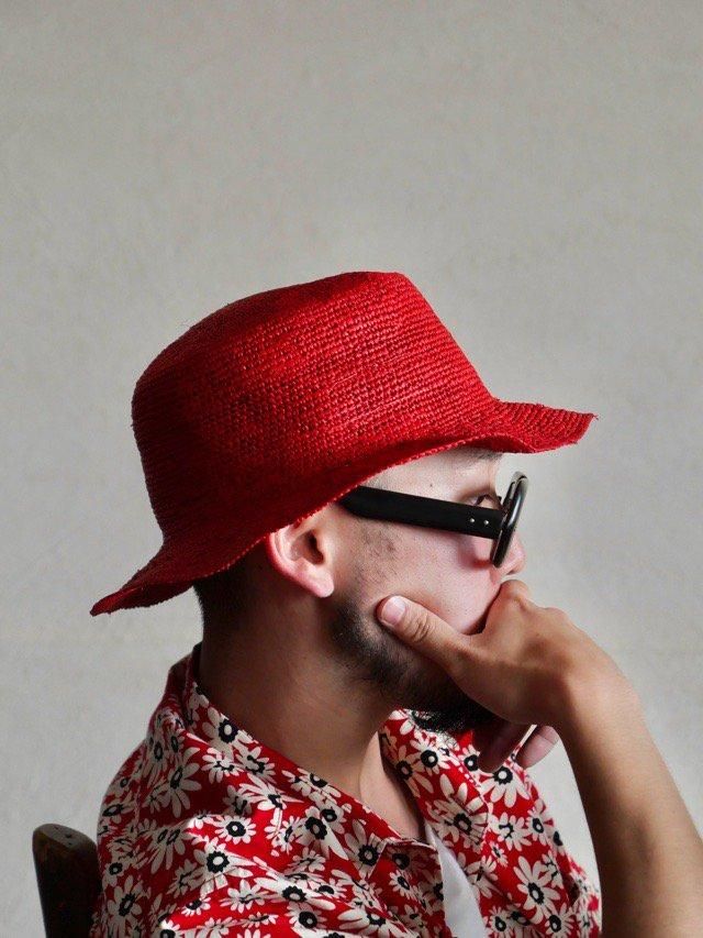 Euca-Andino Handmade Panama Hat "Red"