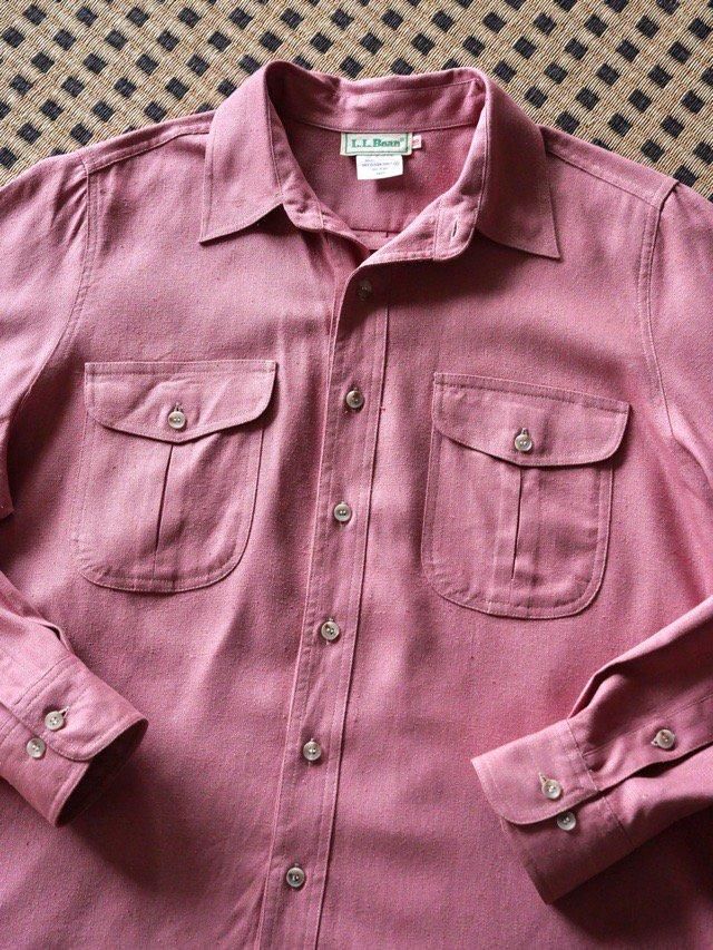 1990's Vintage L.L.Bean 100%Silk Shirt, Pink
