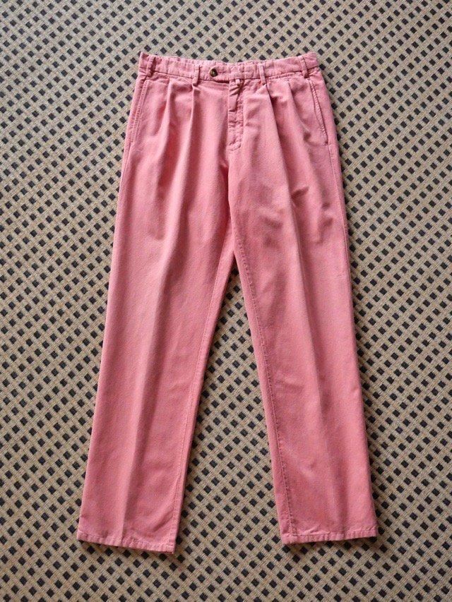 00's~ LORO PIANA "Soft-Canvas" Trousers, Pink