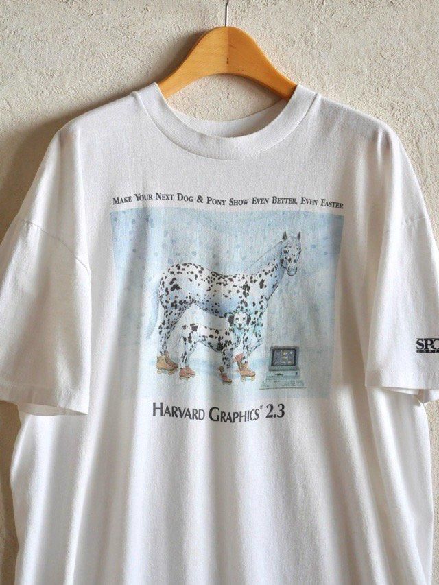 ~1990's Vintage Printed T-shirt "HARVERD GRAPHICS" 100% Cotton, Made in USA.