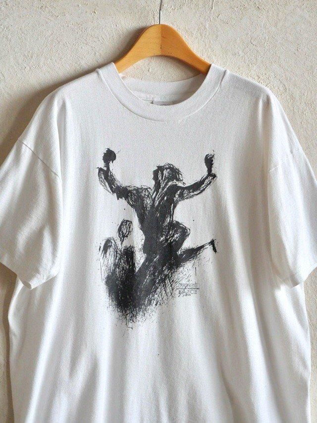 1990's Vintage Printed T-shirt "FRINGE DANCE"100% Cotton, Made in CANADA.