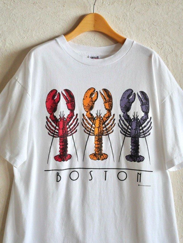 1990's Vintage Printed T-shirt "BOSTON LOBSTARS" 100% Cotton, Made in USA.