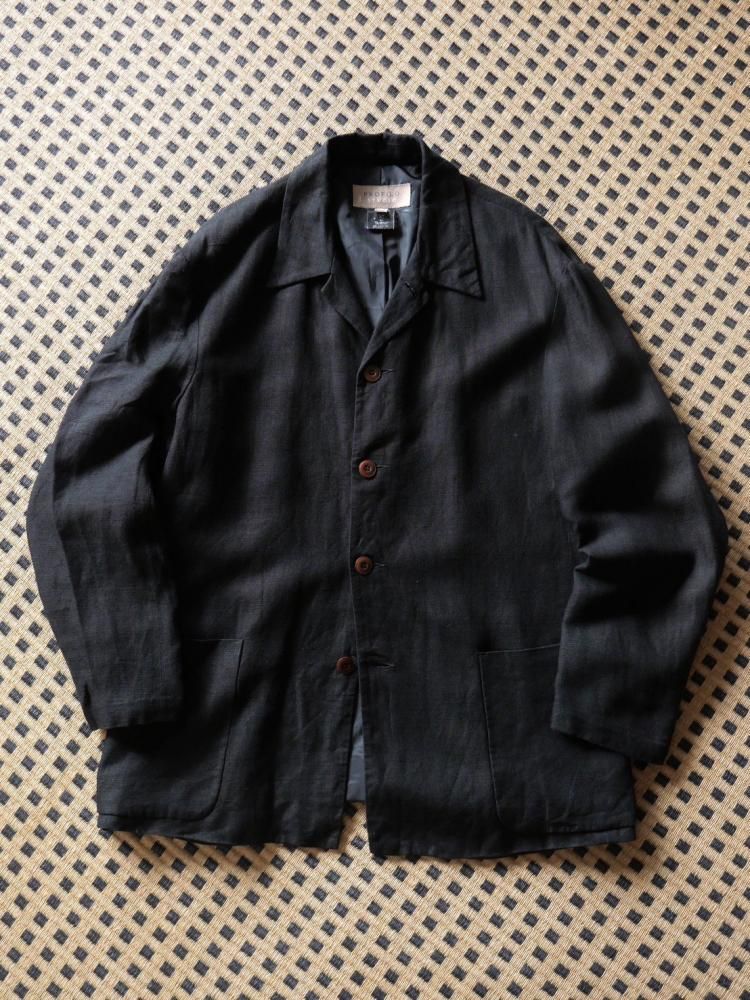 1990's PROFILO Linen&Viscose Nassau Jacket, Black