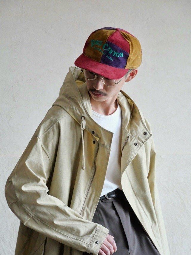 1990's Vintage Artificial Leather Patchwork Cap