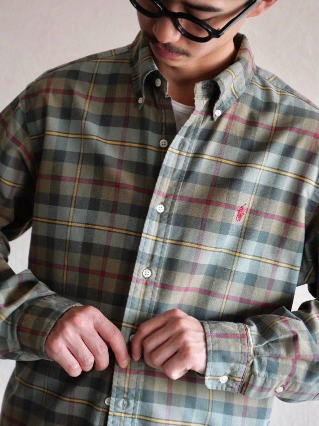 1990~00's RalphLauren Oxford Check Shirt