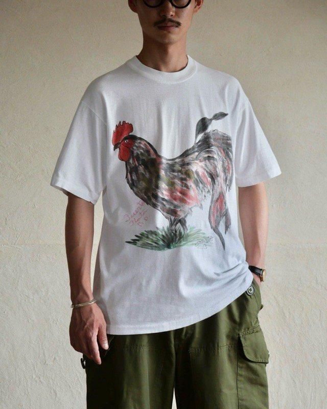 1990's Vintage Printed T-shirt "chicken" 
