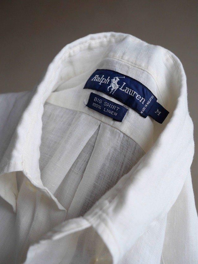 ~00's RalphLauren "BIG SHIRT" Linen Shirt