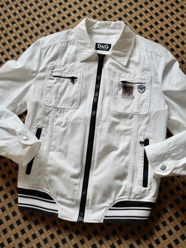 Dolce&Gabbana White Cotton Tennis Blouson