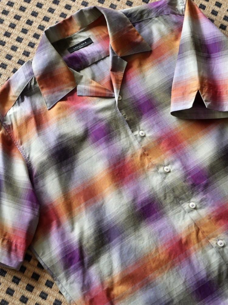 00's Equilibrio Italia Cotton Shadow Check S/S Shirt
