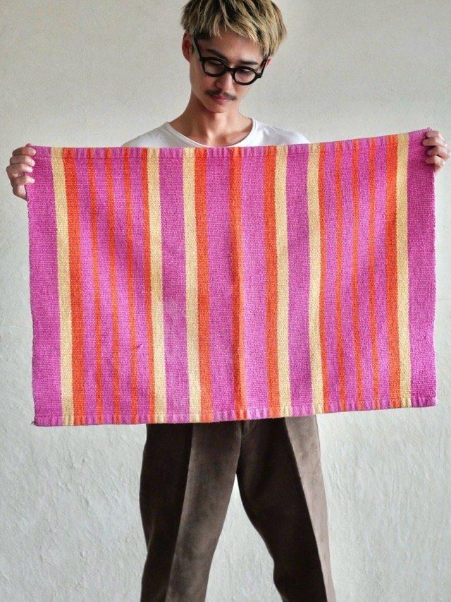 Vintage Cotton Rag, Pink Border
