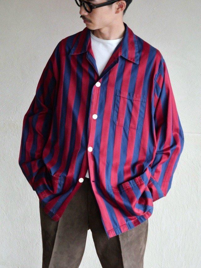 "Derek Rose  HOLT RENFREW"
Cotton Stripe Sleeping Shirt, Made in England.