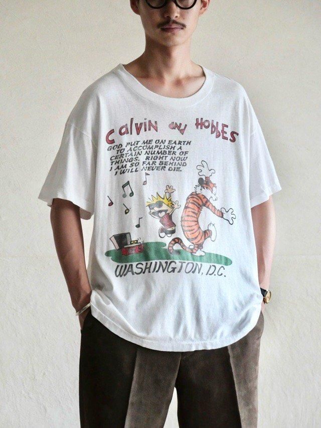 1990's Vintage "Calvin and Hobbes" Printed T-shirt, WASHINGTON, D.C.