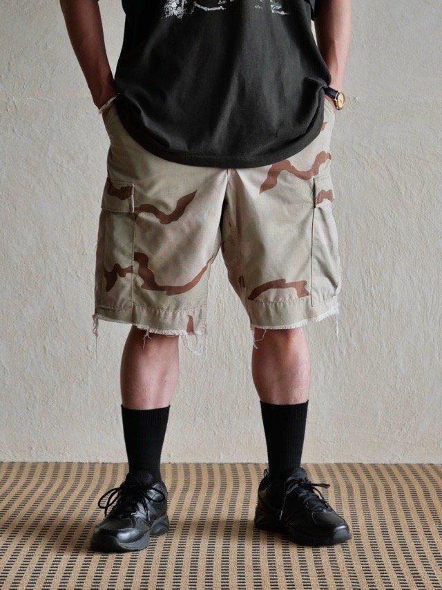 00s U.S.ARMY 3C Dessert Camouflage Cargo Cut-off Shorts