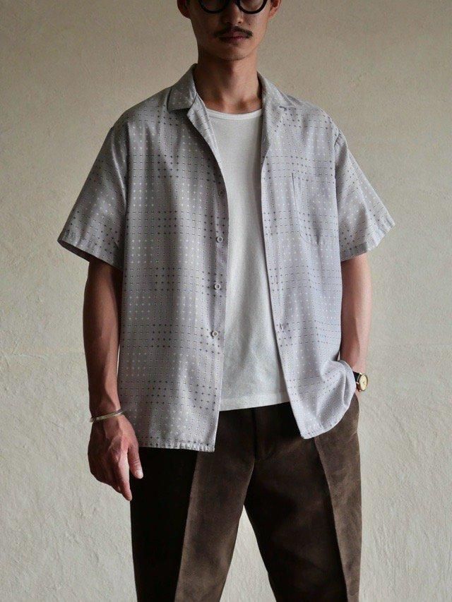 1980's Vintage EQUATIONS Open-collar S/S Cotton 100% Shirt