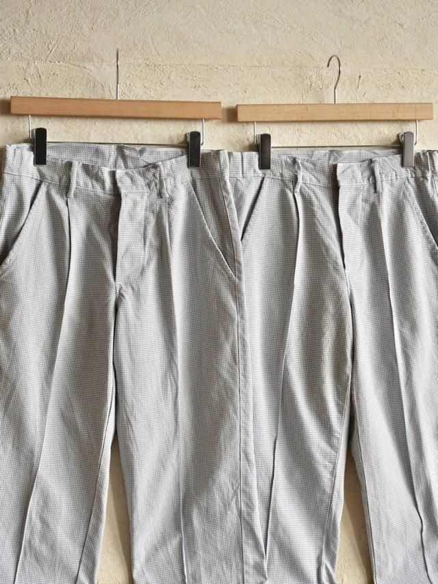1990's French Vintage Chef Trousers, Gray&Ivoryڭ