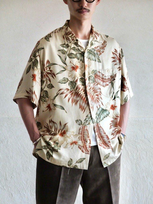 00's IslandRepublic Washable 100% Silk Hawaiian Shirt