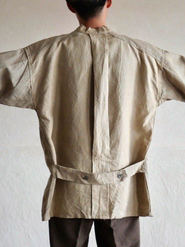 1930's Vintage French Military BOURGERON Linen Jacket 1930's Vintage French Military BOURGERON Linen Jacket