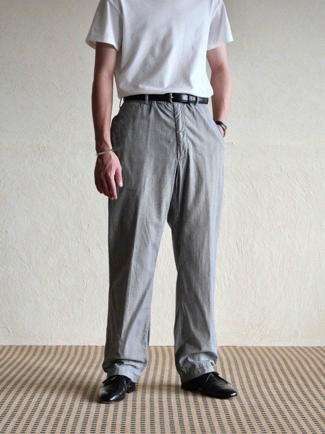 00's Engineered Garments Cotton Check Trousers, Buckle-Back / Made in USA.