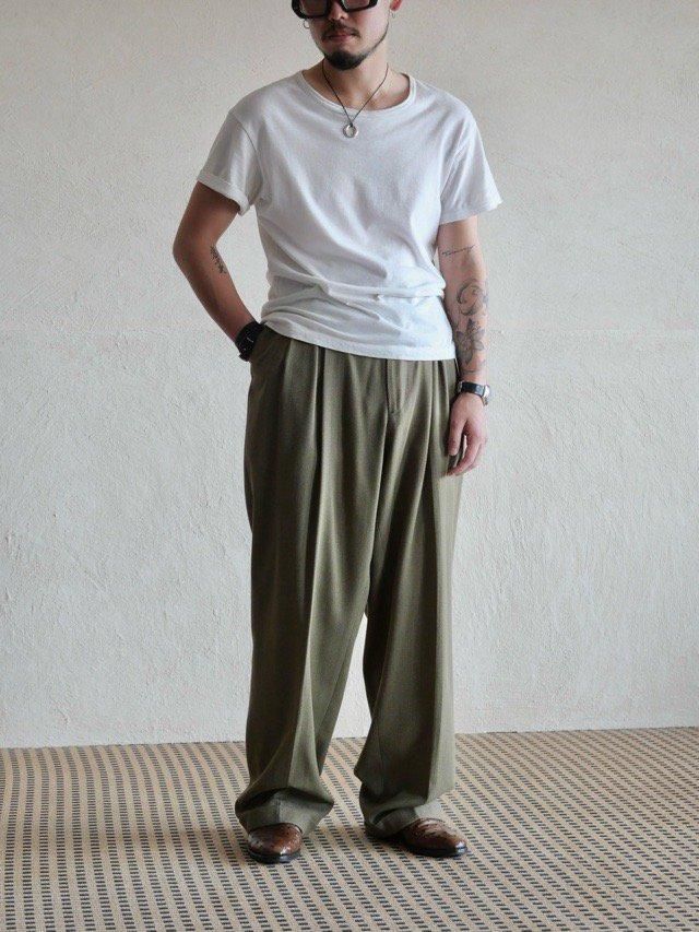 1980~90's Vintage KEITHMOOR 3tucks Troursers,  Made in Canada. "åץ"