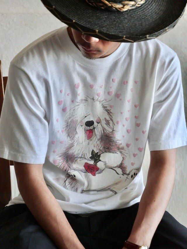 1980's "Lovely Dog" Printed T-shirt