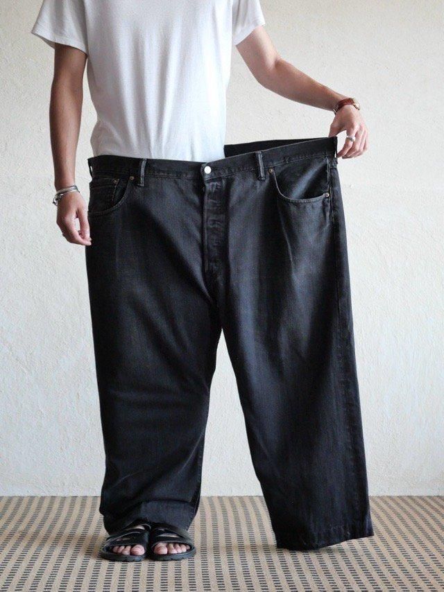 00's Levi's501 "W.50inch!!!" Black Denim