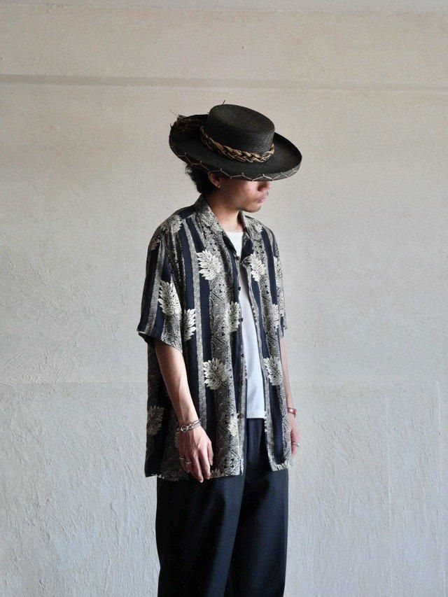 00's Ocean Pacilic Rayon Aloha Shirt Black