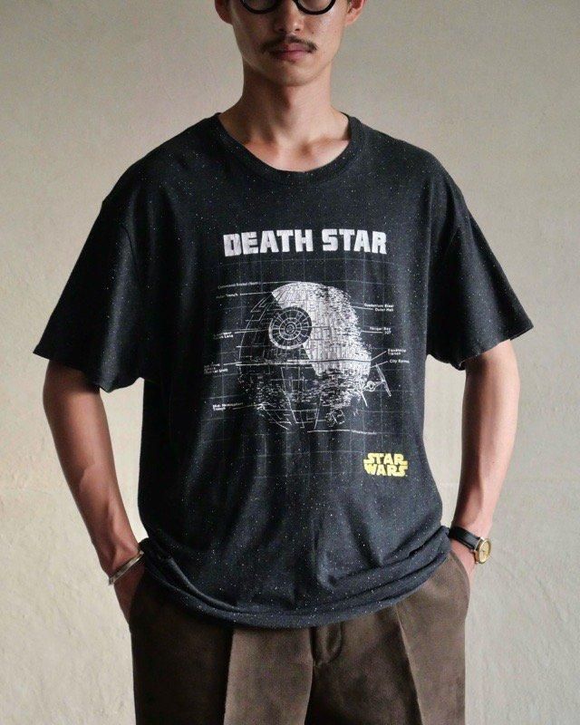 00's Vintage STAR WARS Printed T-shirt "DEATH STAR"