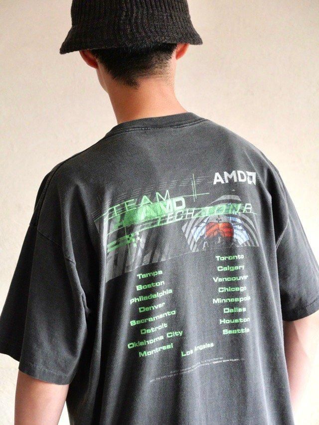 2001's "AMD" Corporation Printed T-shirt, Black