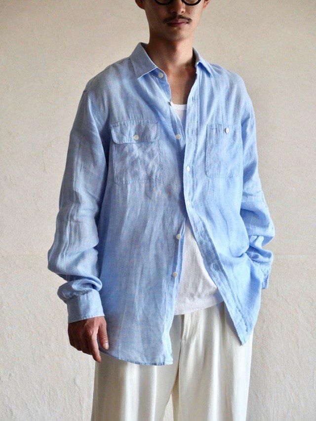 00's Canadian RalphLauren 100% Linen WORK Shirt