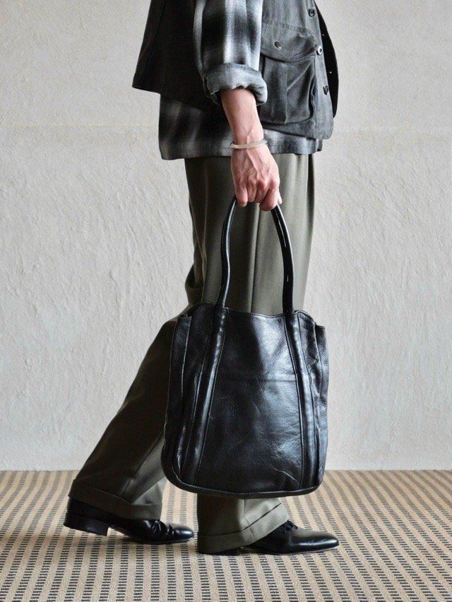1990's BlueSkyLeather Black Leather Tote-Bag