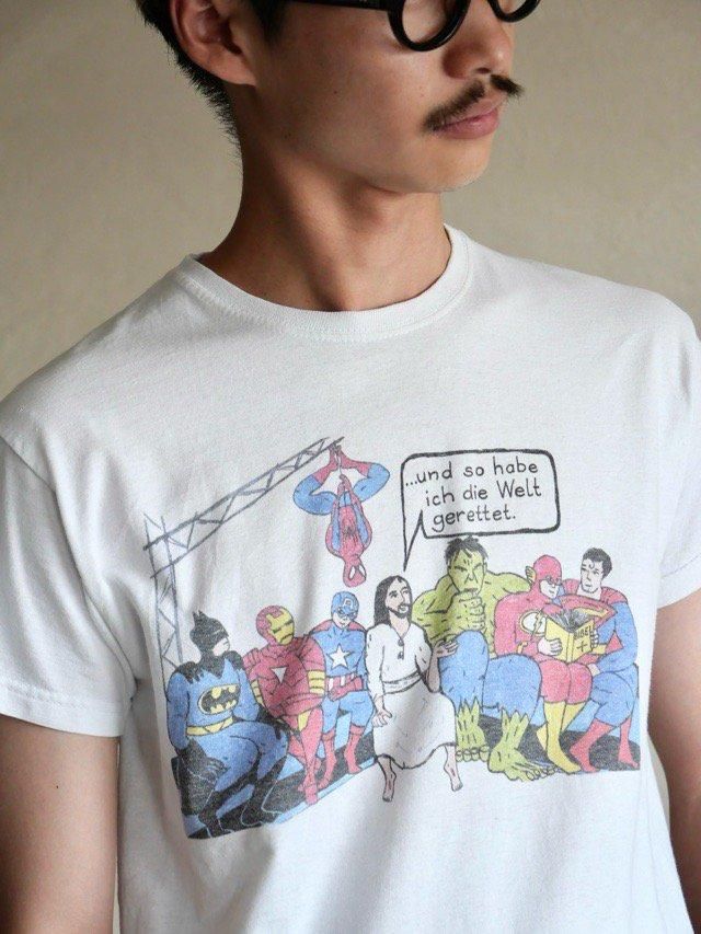 "MARVEL HERO  BIBLE" Printed T-shirt