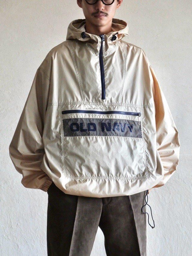 1990's OLDNAVY Rip-stop Nylon Anorak, Champagne
