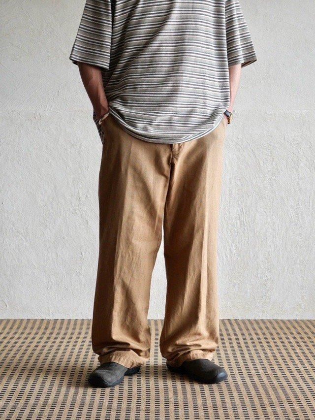 Early00's Banana Republic "DAWSON"
Linen&Cotton Trousers, Light Brown