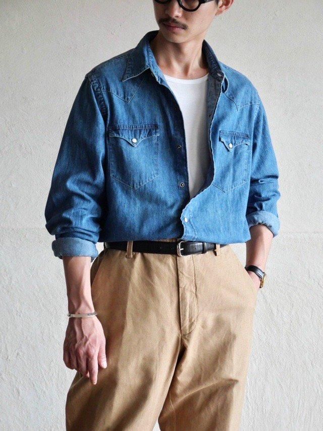 00's RalphLauren Soft Denim Western Shirt
