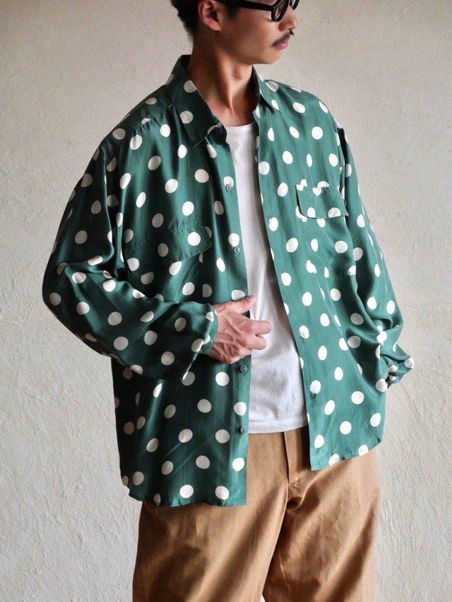 1980~90's Vintage BRIOCHE Polkadot Silk Shirt