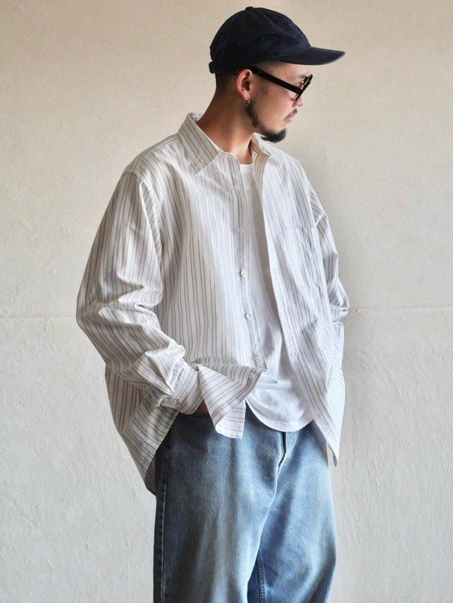 1990's Vintage J.CREW Oxford B.D. Stripes Shirt