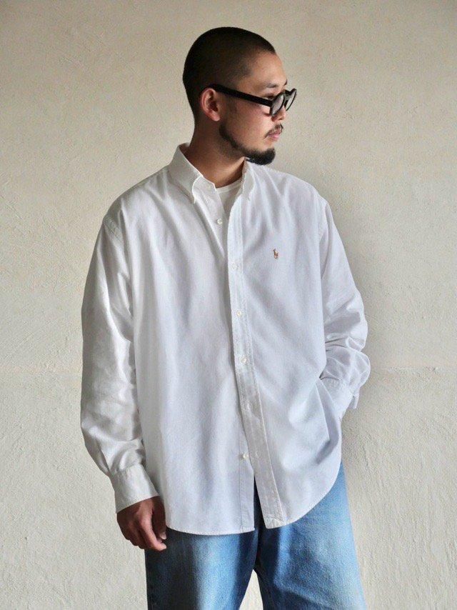 1990's RalphLauren White Oxford Shirt "Boys"