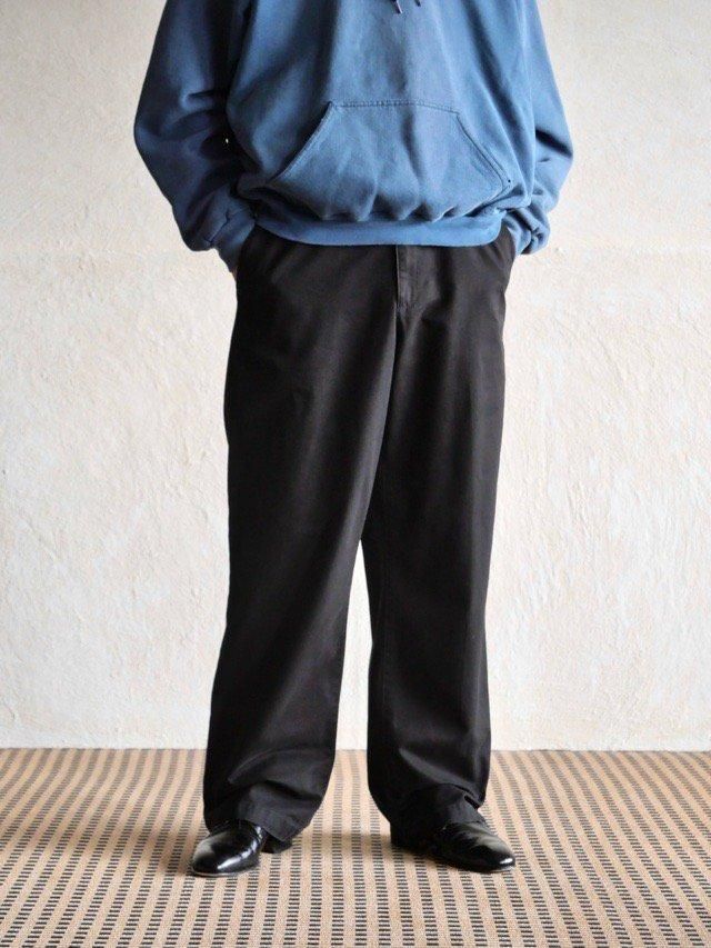 00's OLD NAVY Black Cotton Chino Trousers "STRAIGHT"