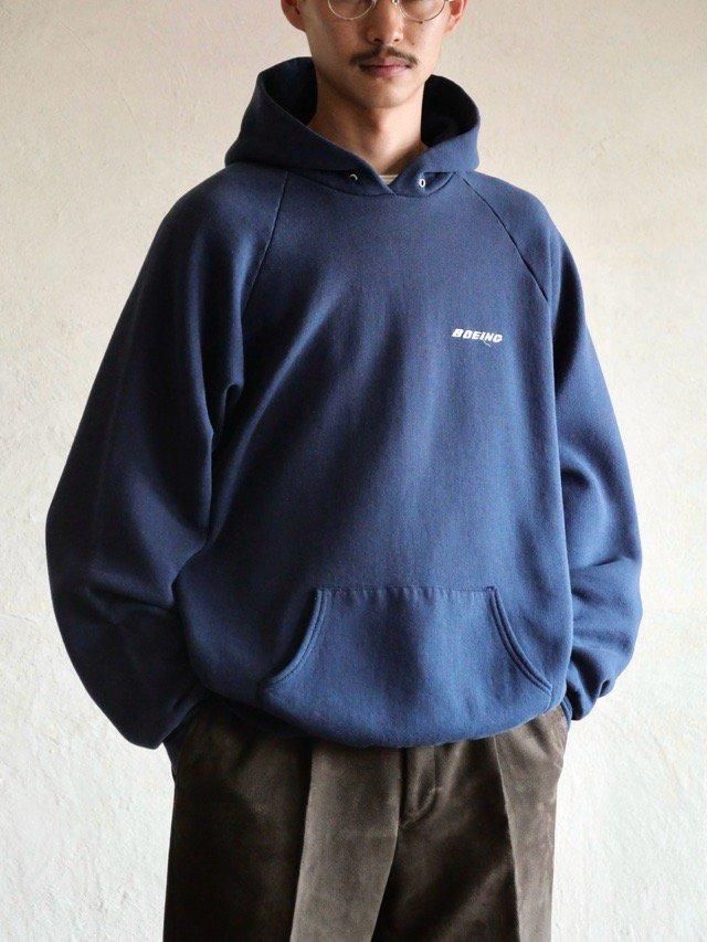 1980's Vintage BOEING Sweat Hoodie, Navy