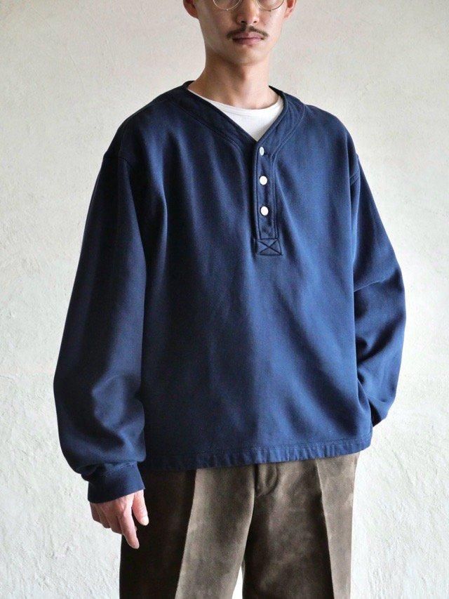 1990~00's CK CalvinKlein Sweat Henley-neck Shirt
