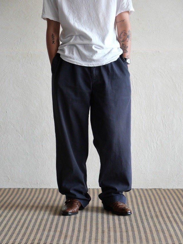 1990's Ralph Lauren Chino Trousers " HAMMOND PANT "(Out tuck) / Made in Mexico of USA fabric, Navy