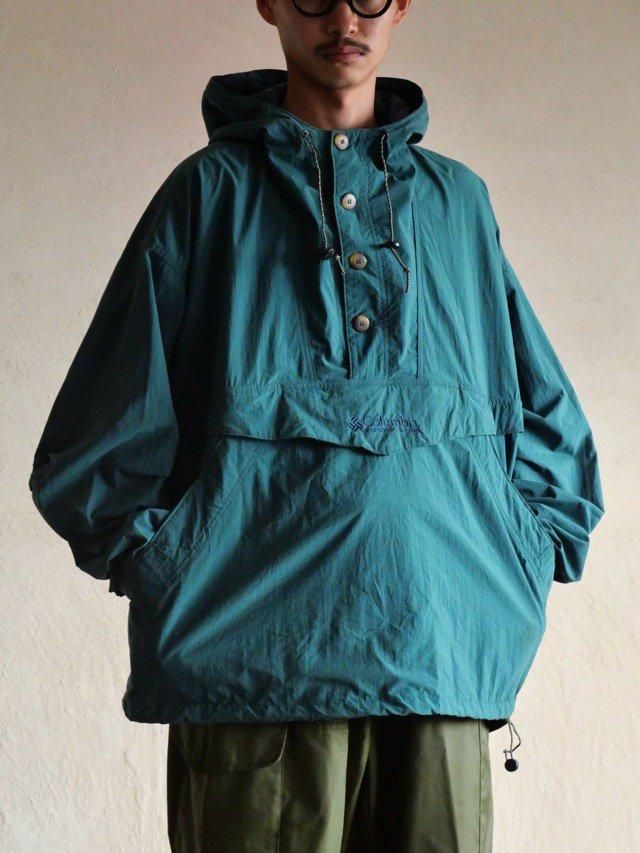 1990's Vintage Columbia Nylon Anorak, Turquoise
